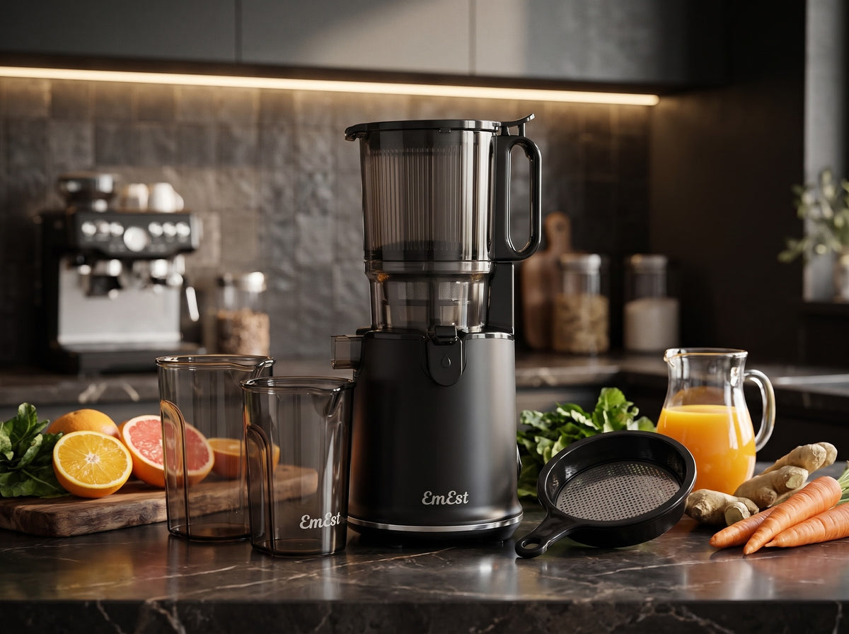 The Ultimate Heavy-Duty Cold Press Juicer for Uncompromising Health, Luxury, and Power.
